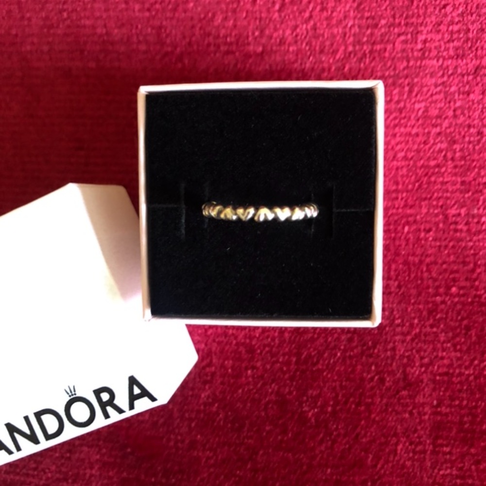 Authentic Pandora “Forever Love” Sterling Silver Band Ring.NWOT.